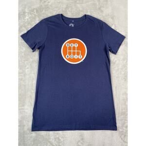 MADE IN DETROIT Gearshift Logo Blue T Shirt Men’s XL 100% Cotton Motor City